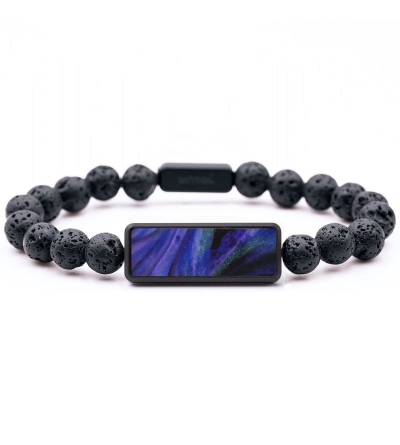 Lava Bead ResinArt Bracelet - Makayla (Purple, 733586)