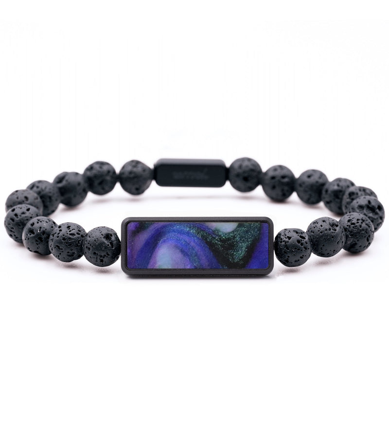 Lava Bead ResinArt Bracelet - Orion (Purple, 733593)