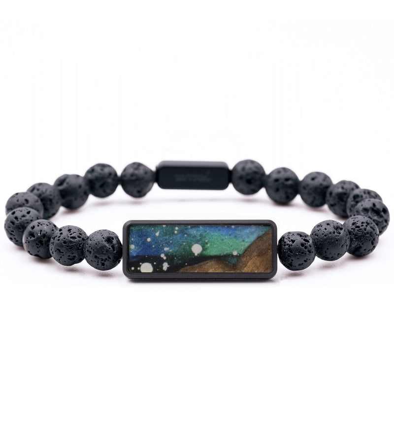 Lava Bead Wood Bracelet - Miguel (Cosmos, 733627)