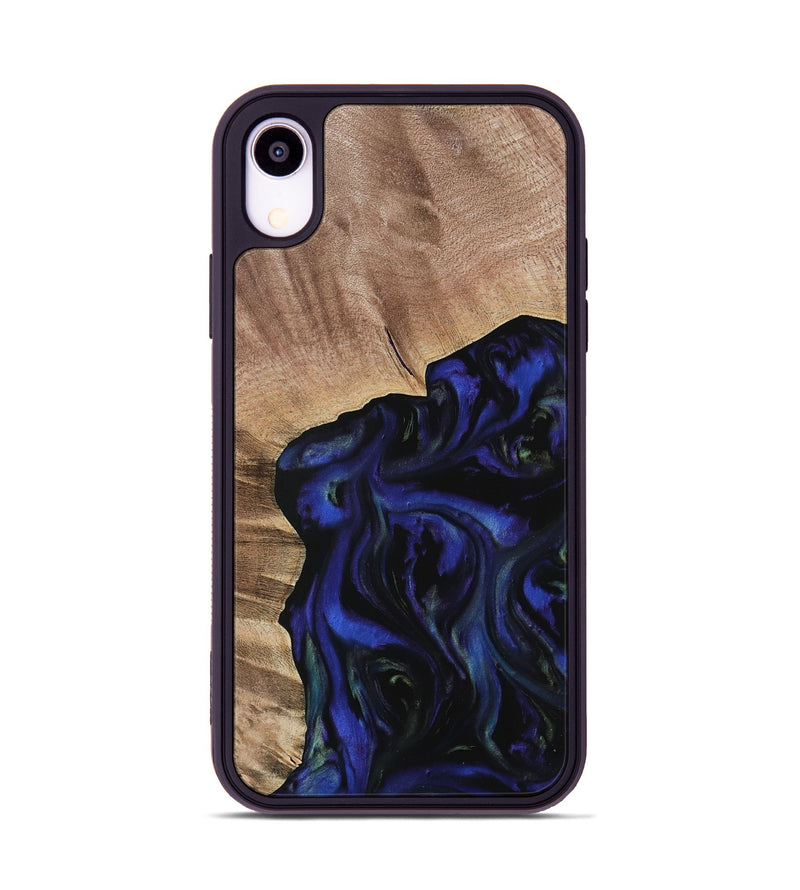 iPhone Xr Wood Phone Case - Bride (Blue, 733725)