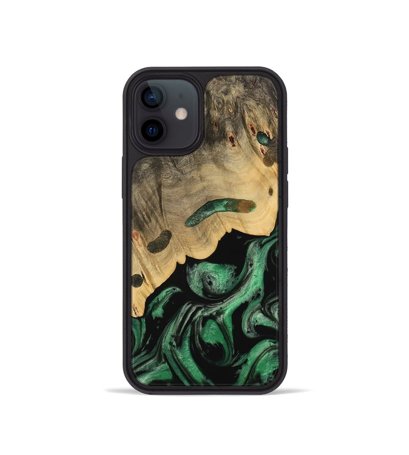 iPhone 12 mini Wood Phone Case - Freddie (Green, 733745)