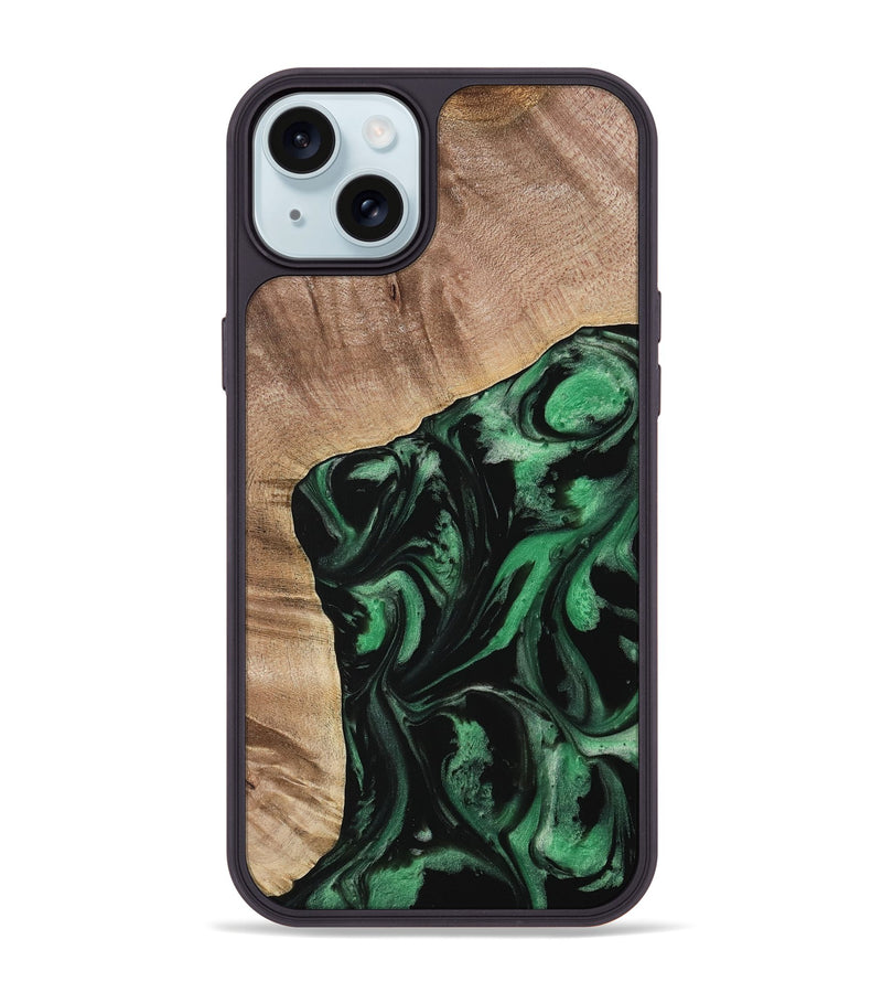 iPhone 15 Plus Wood Phone Case - Hadley (Green, 733746)