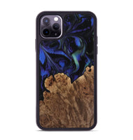 iPhone 11 Pro Max Wood Phone Case - Lenon (Blue, 733749)