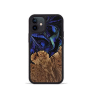 iPhone 12 mini Wood Phone Case - Lenon (Blue, 733749)