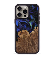 iPhone 15 Pro Max Wood Phone Case - Lenon (Blue, 733749)