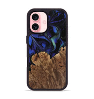 iPhone 16 Wood Phone Case - Lenon (Blue, 733749)