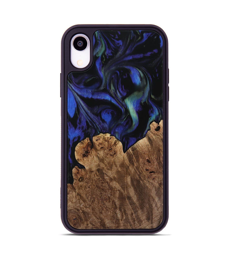 iPhone Xr Wood Phone Case - Lenon (Blue, 733749)