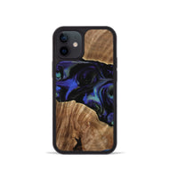 iPhone 12 mini Wood Phone Case - Deirdre (Blue, 733750)