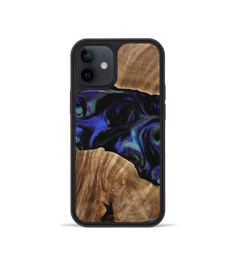 iPhone 12 mini Wood Phone Case - Deirdre (Blue, 733750)