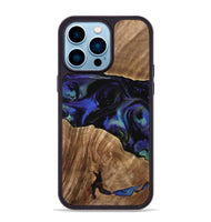 iPhone 14 Pro Max Wood Phone Case - Deirdre (Blue, 733750)