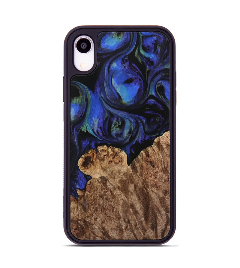 iPhone Xr Wood Phone Case - Hukam (Blue, 733751)