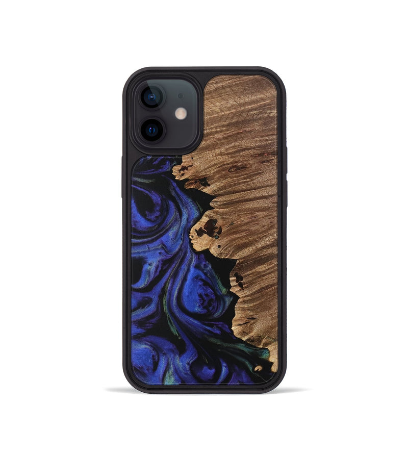 iPhone 12 mini Wood Phone Case - Tilly (Blue, 733753)