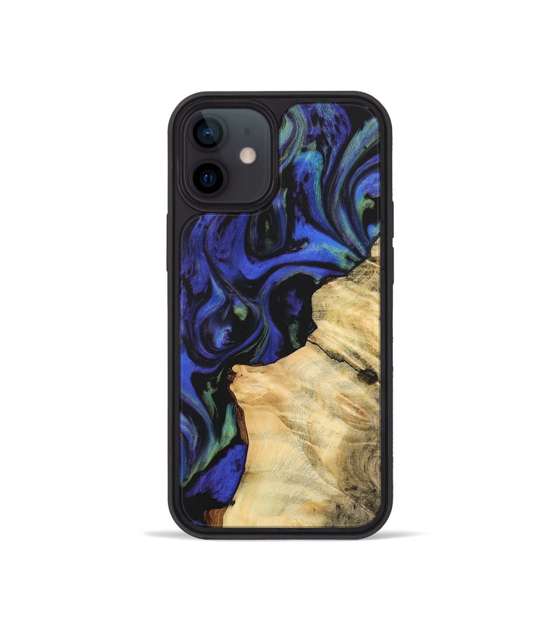 iPhone 12 mini Wood Phone Case - Milissa (Blue, 733755)