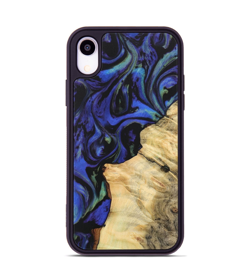 iPhone Xr Wood Phone Case - Milissa (Blue, 733755)