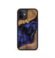 iPhone 12 mini Wood Phone Case - Rakhuma (Blue, 733756)