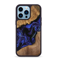 iPhone 14 Pro Max Wood Phone Case - Rakhuma (Blue, 733756)