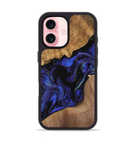 iPhone 16 Wood Phone Case - Rakhuma (Blue, 733756)