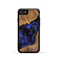 iPhone SE Wood Phone Case - Rakhuma (Blue, 733756)