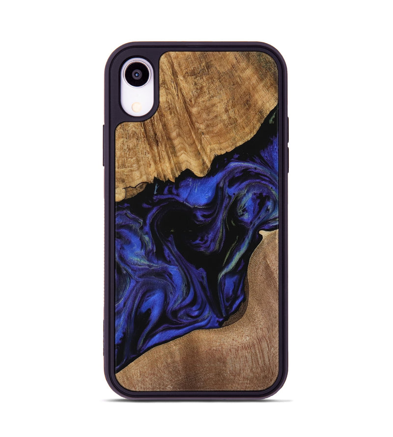 iPhone Xr Wood Phone Case - Rakhuma (Blue, 733756)