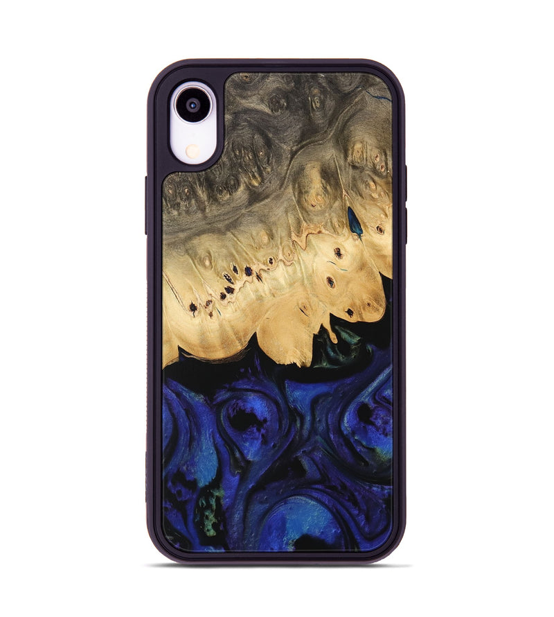 iPhone Xr Wood Phone Case - Pramod (Blue, 733760)