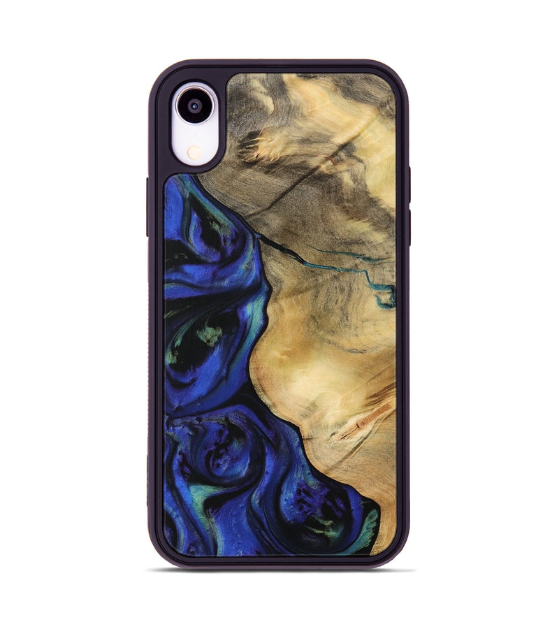 iPhone Xr Wood Phone Case - Demetri (Blue, 733761)