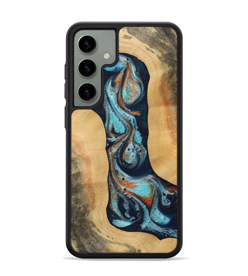 Galaxy S24 Plus Wood Phone Case - Jonthan (Teal & Gold, 733765)