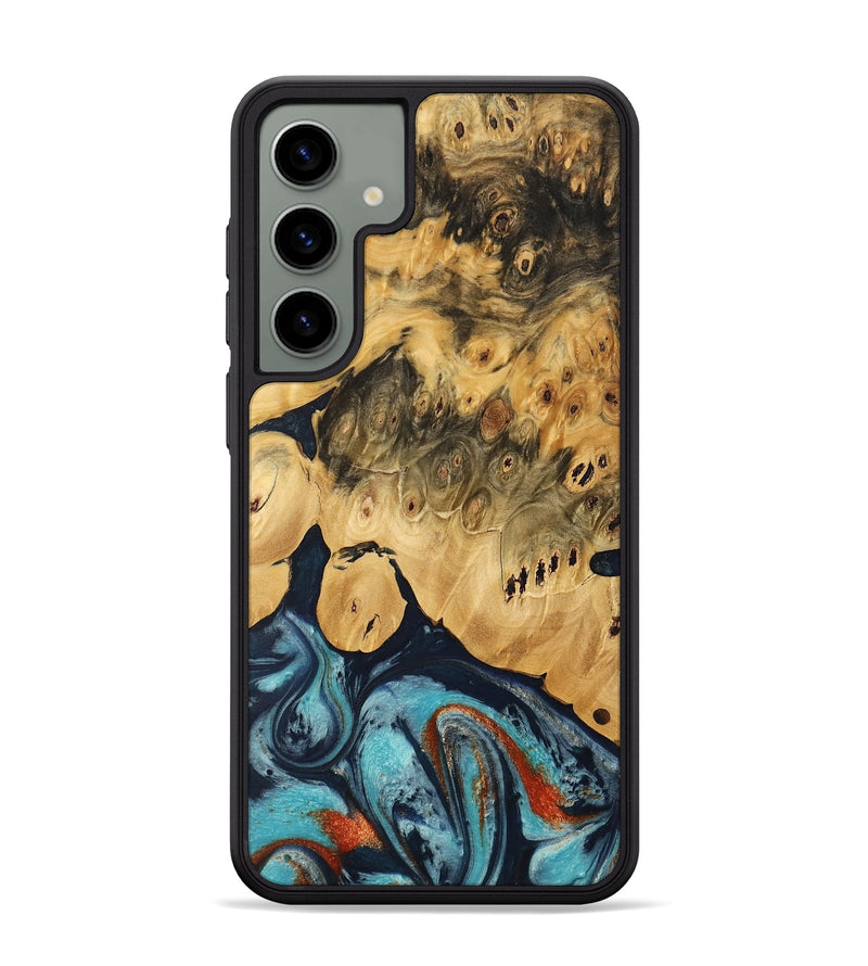 Galaxy S24 Plus Wood Phone Case - Kishore (Teal & Gold, 733768)