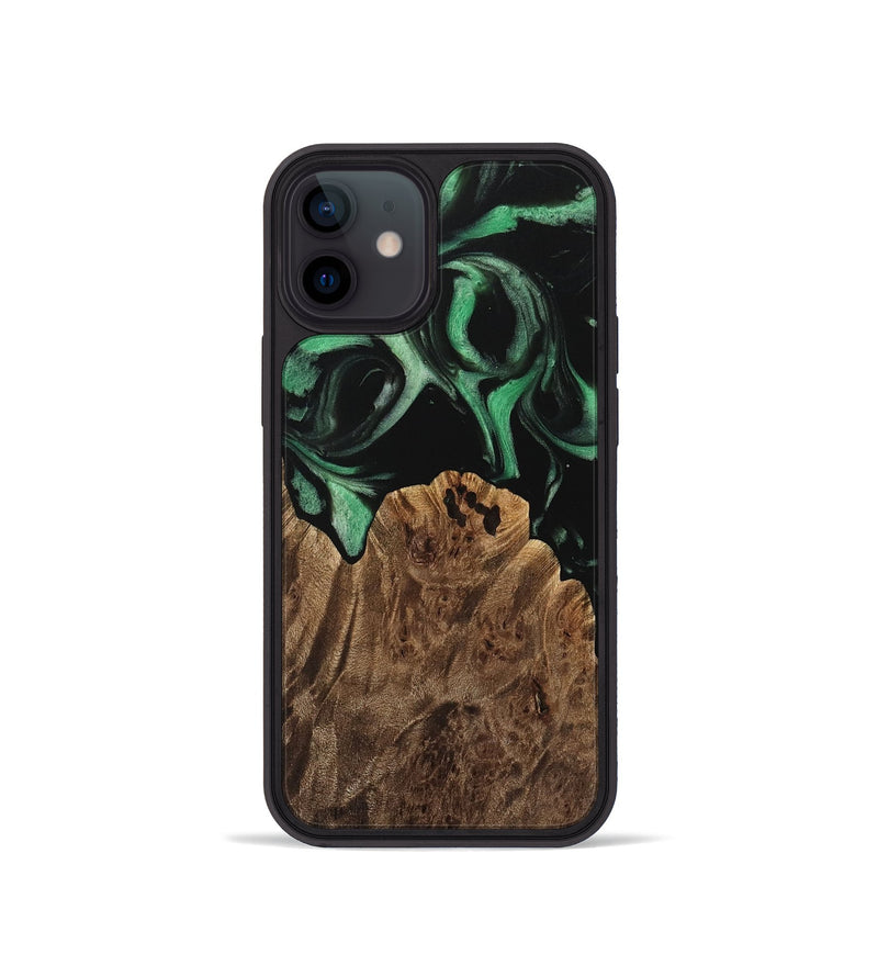 iPhone 12 mini Wood Phone Case - Flora (Green, 733769)