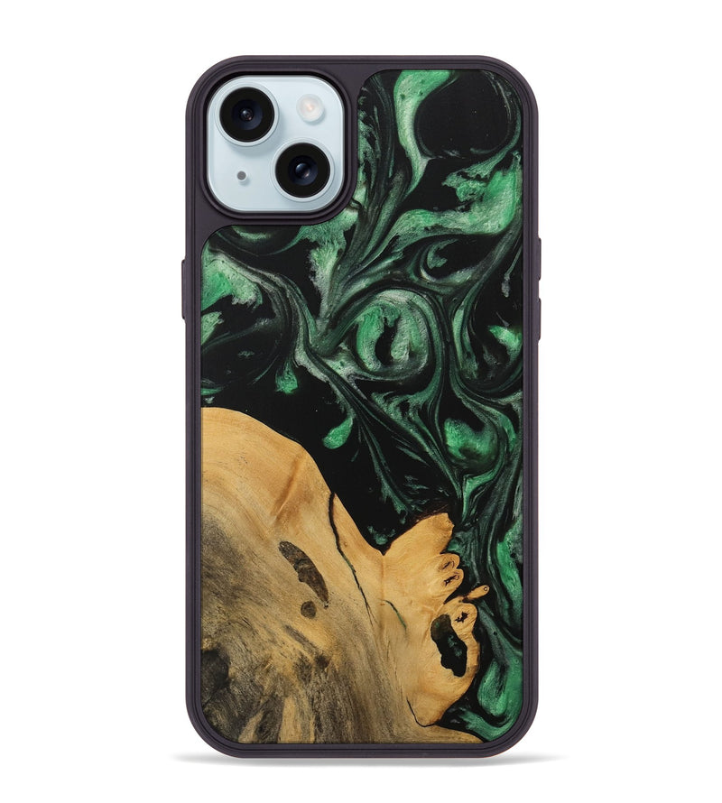 iPhone 15 Plus Wood Phone Case - Prince (Green, 733771)