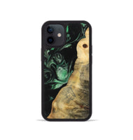 iPhone 12 mini Wood Phone Case - Sarrah (Green, 733774)