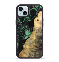 iPhone 15 Plus Wood Phone Case - Sarrah (Green, 733774)