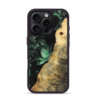 iPhone 16 Pro Wood Phone Case - Sarrah (Green, 733774)