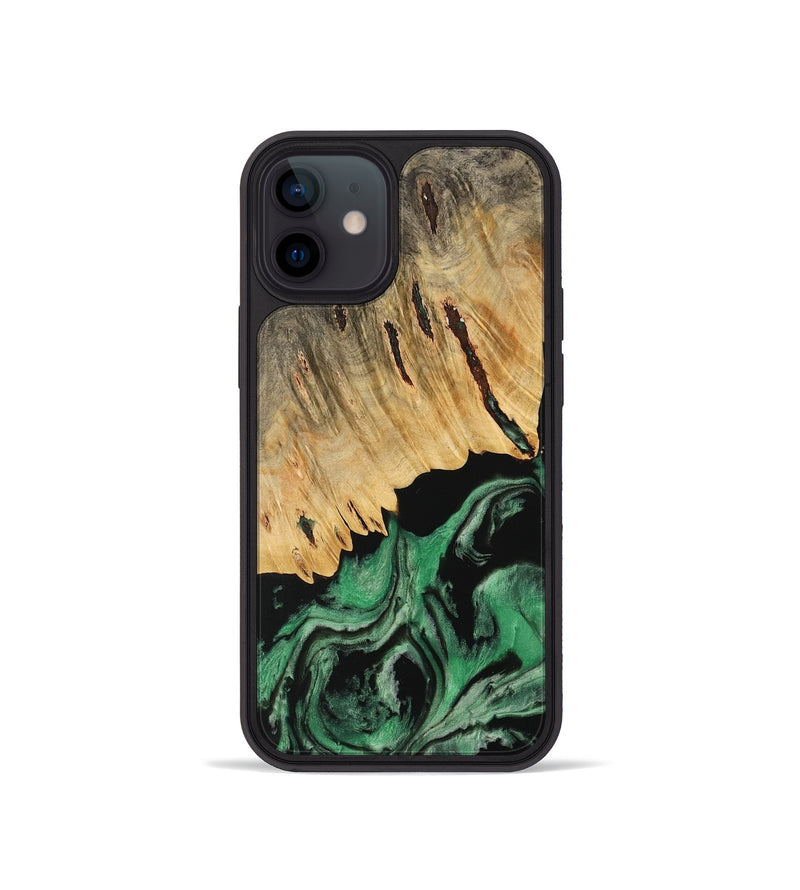 iPhone 12 mini Wood Phone Case - Ioan (Green, 733776)