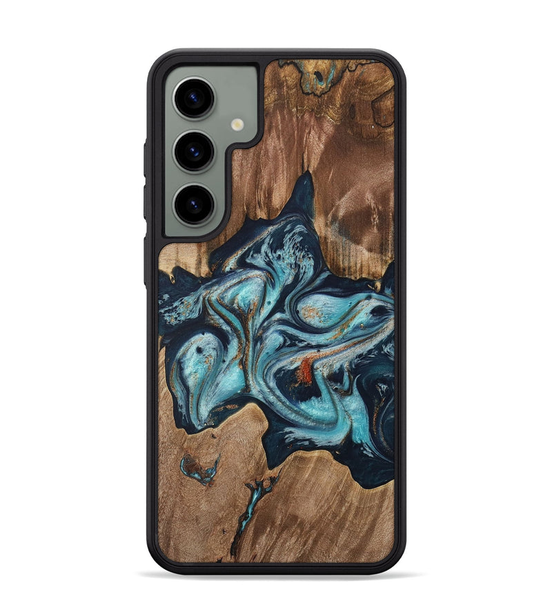 Galaxy S24 Plus Wood Phone Case - Zela (Teal & Gold, 733779)