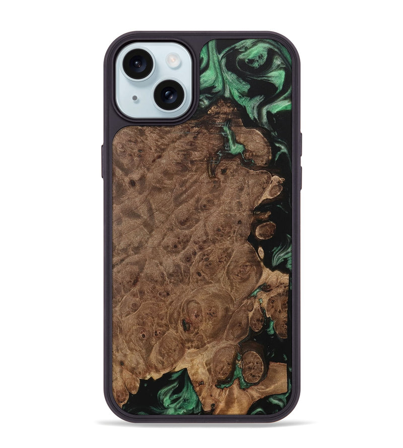 iPhone 15 Plus Wood Phone Case - Mattie (Green, 733780)