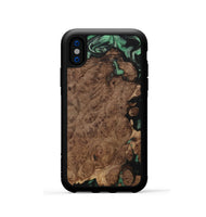 iPhone Xs Wood Phone Case - Mattie (Green, 733780)