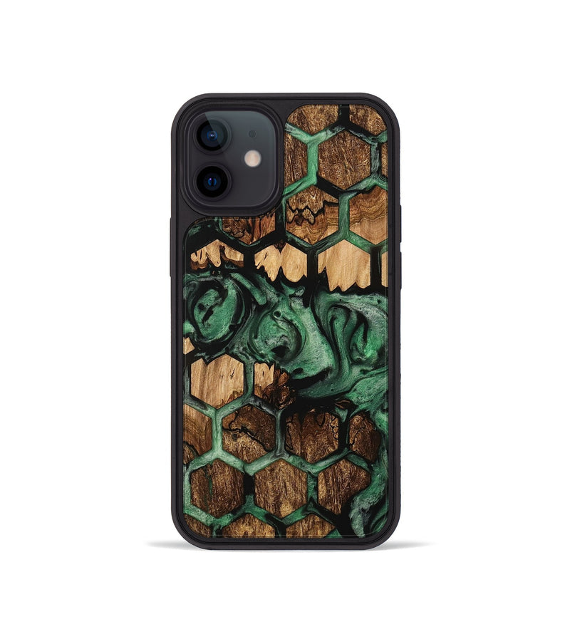 iPhone 12 mini Wood Phone Case - Pansy (Pattern, 733787)