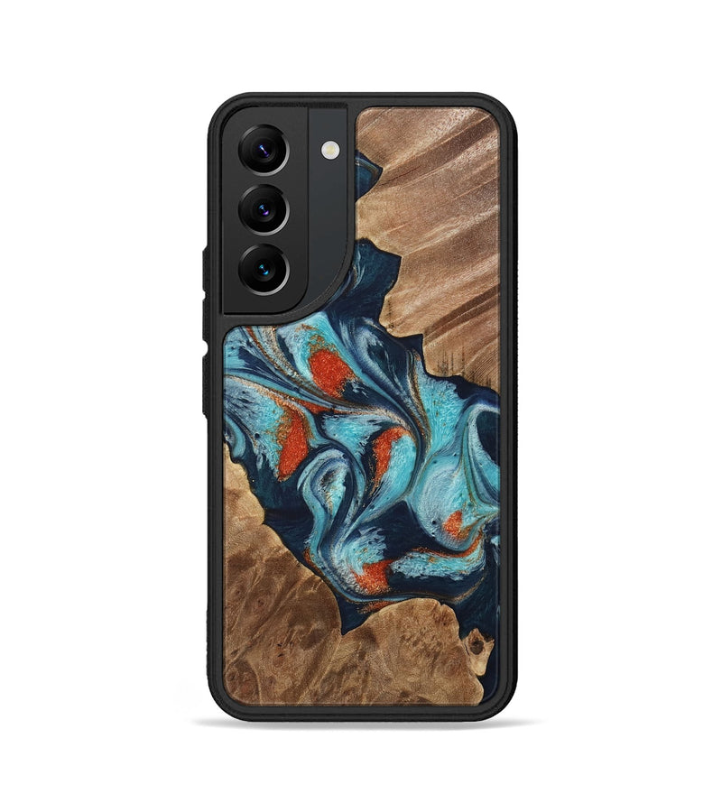 Galaxy S22 Wood Phone Case - Chet (Teal & Gold, 733796)