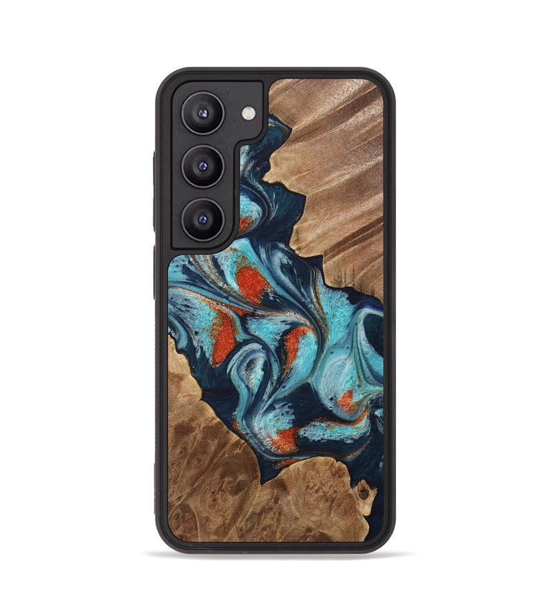 Galaxy S23 Wood Phone Case - Chet (Teal & Gold, 733796)