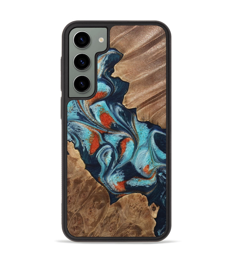 Galaxy S23 Plus Wood Phone Case - Chet (Teal & Gold, 733796)