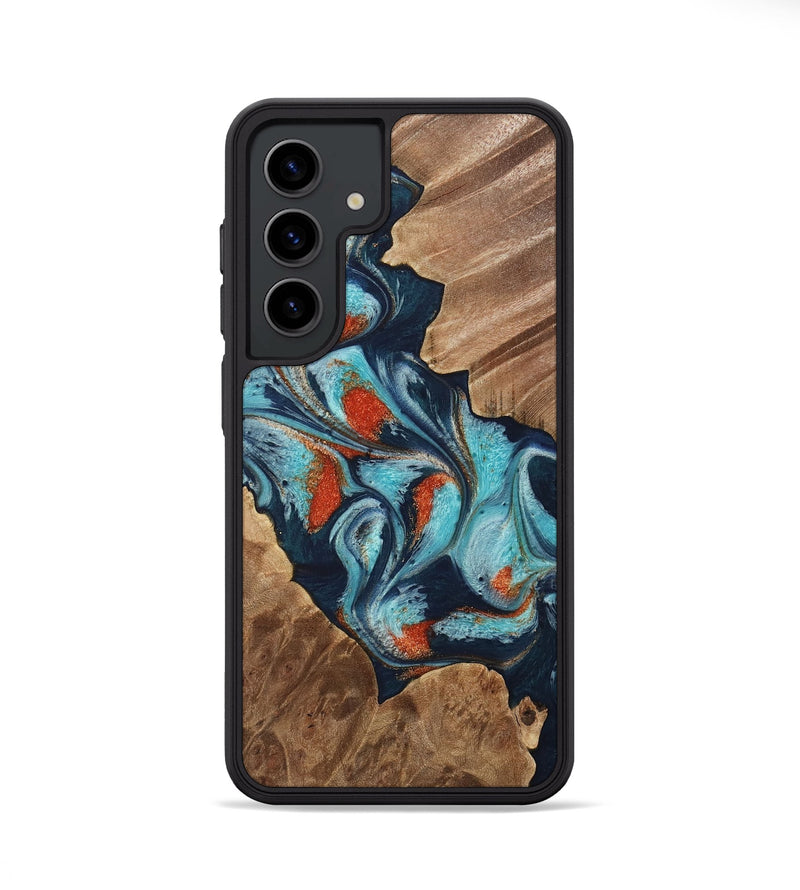 Galaxy S24 Wood Phone Case - Chet (Teal & Gold, 733796)