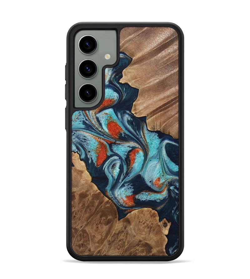 Galaxy S24 Plus Wood Phone Case - Chet (Teal & Gold, 733796)