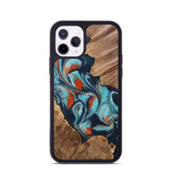 iPhone 11 Pro Wood Phone Case - Chet (Teal & Gold, 733796)