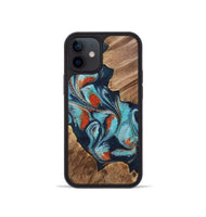 iPhone 12 mini Wood Phone Case - Chet (Teal & Gold, 733796)