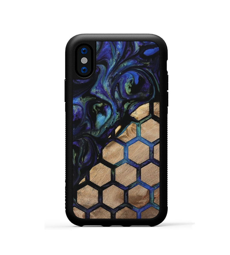 iPhone Xs Wood Phone Case - Dasya (Pattern, 733809)