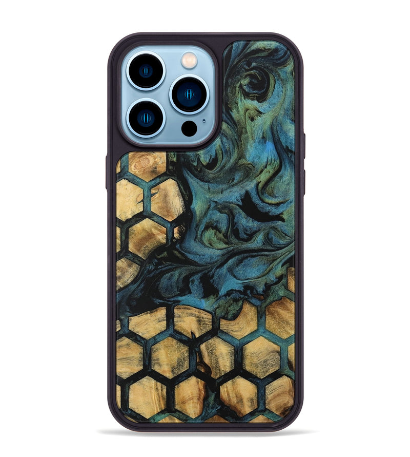 iPhone 14 Pro Max Wood Phone Case - Atha (Pattern, 733816)