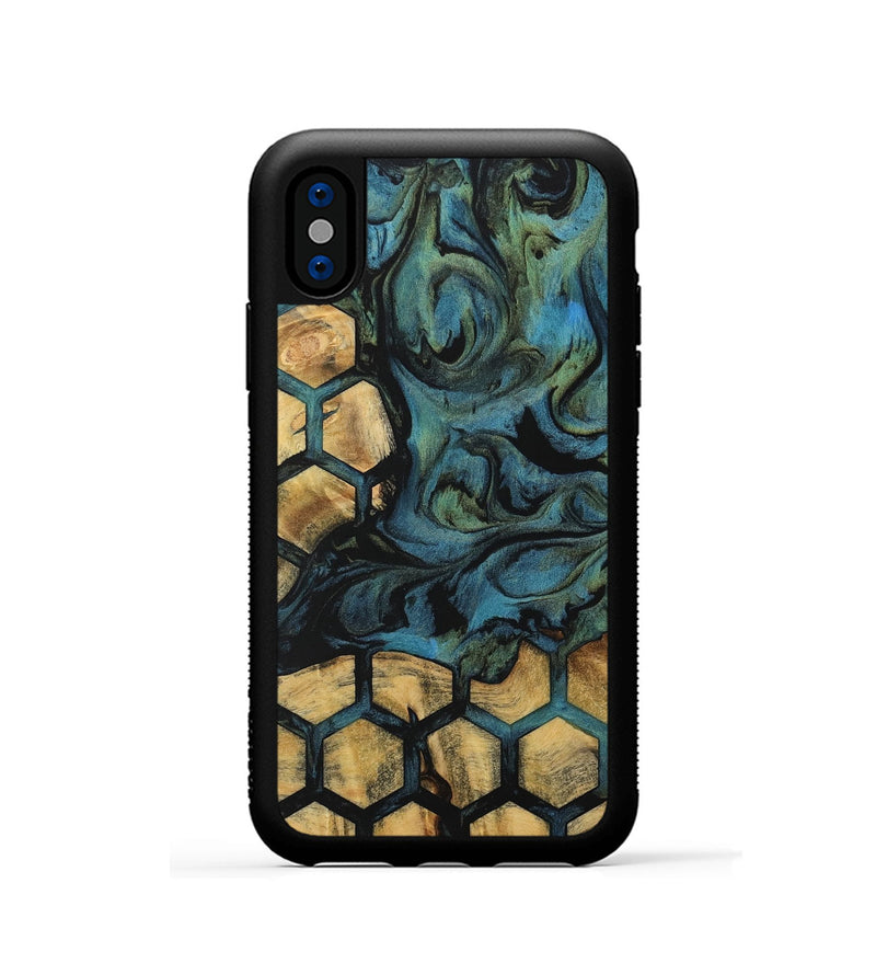 iPhone Xs Wood Phone Case - Atha (Pattern, 733816)