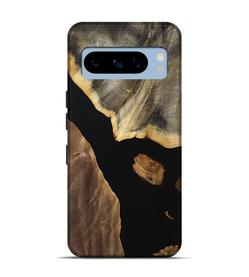 Pixel 8 Pro Wood Live Edge Phone Case - Kalinda (Pure Black, 733819)