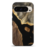 Pixel 9 Pro XL Wood Live Edge Phone Case - Kalinda (Pure Black, 733819)