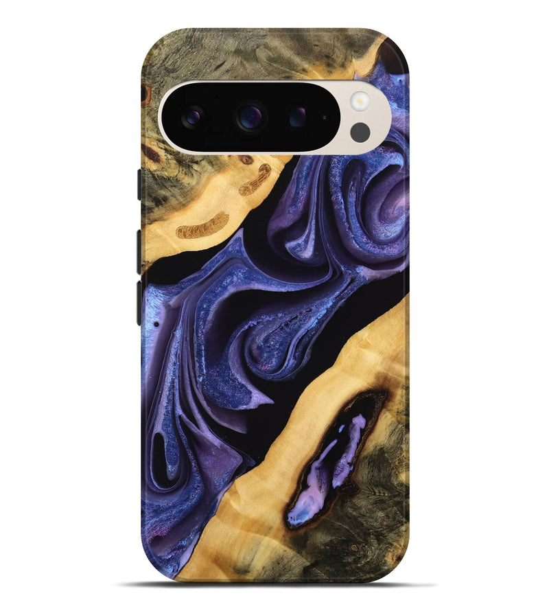 Pixel 9 Pro XL Wood Live Edge Phone Case - Landan (Purple, 733822)